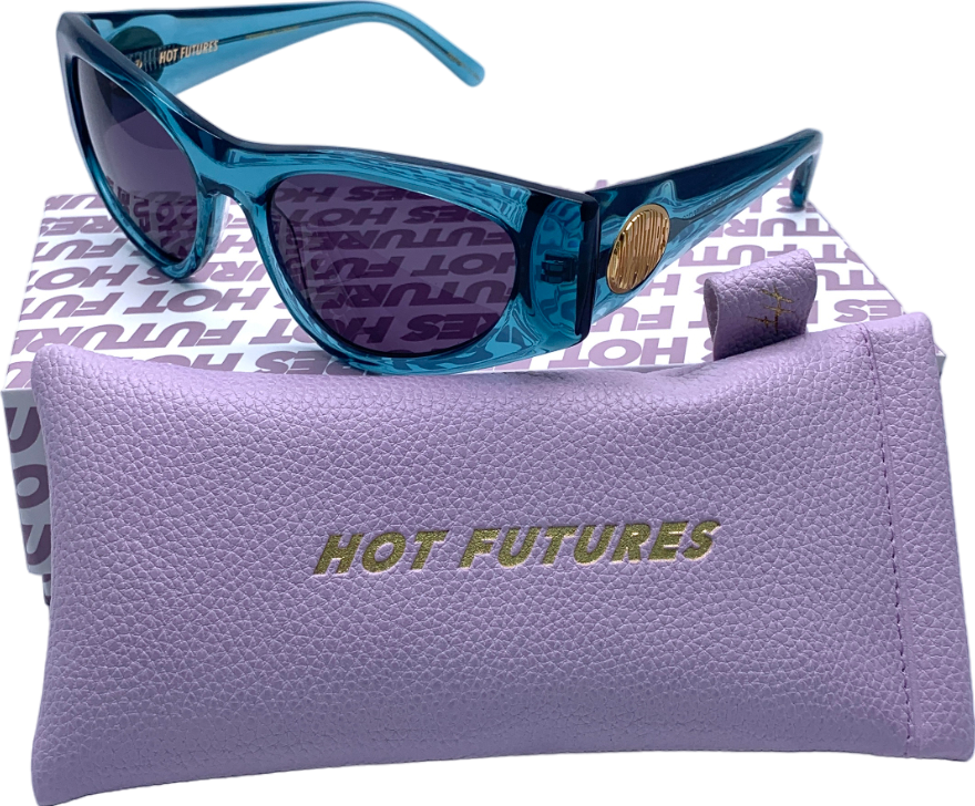 image of Hot Futures Blue Sonic - Semi Wrap Around Sunglasses One Size