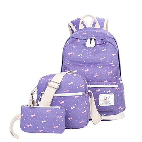 Moonwind Polka Dot 3pcs Kids Book Bag School Backpack Handbag Purse Gi ...