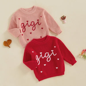 Girls Valentine's Day  Long Sleeve Sweater - DST Fulfillment
