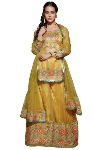 Sharara Suits in Yellow 