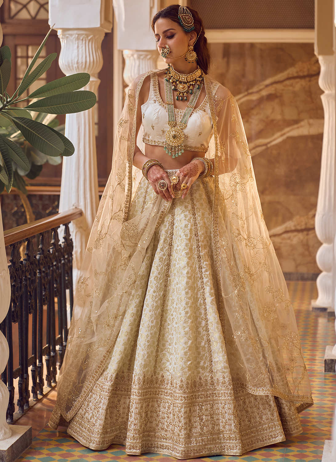 Buy Indian Bridal Pure Banarse Brocade Lehenga Choli Designer Lehenga  Wedding Reception Crop Top Lehenga Choli With Designer Gotta Patti Dupatta  Online in India - Etsy