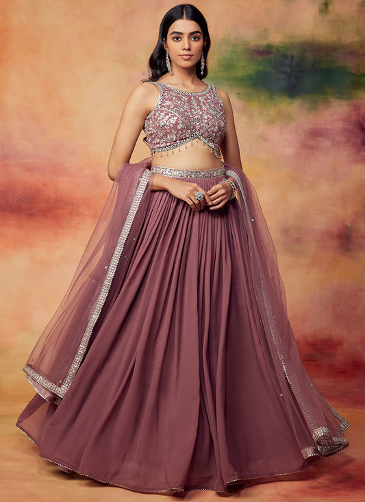 Black and Gold Embroidered Satin Lehenga – Lashkaraa