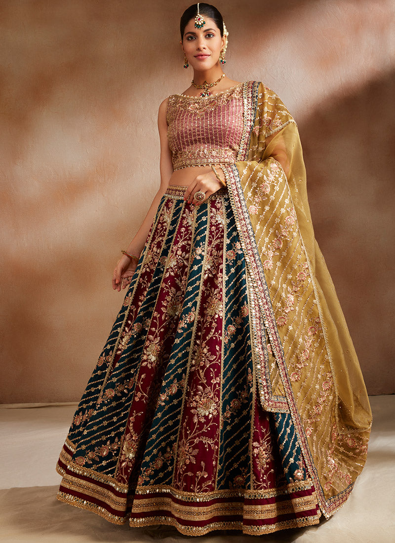 Maroon Classical Georgette Party Lehenga Choli FZ92014 – ShreeFashionWear