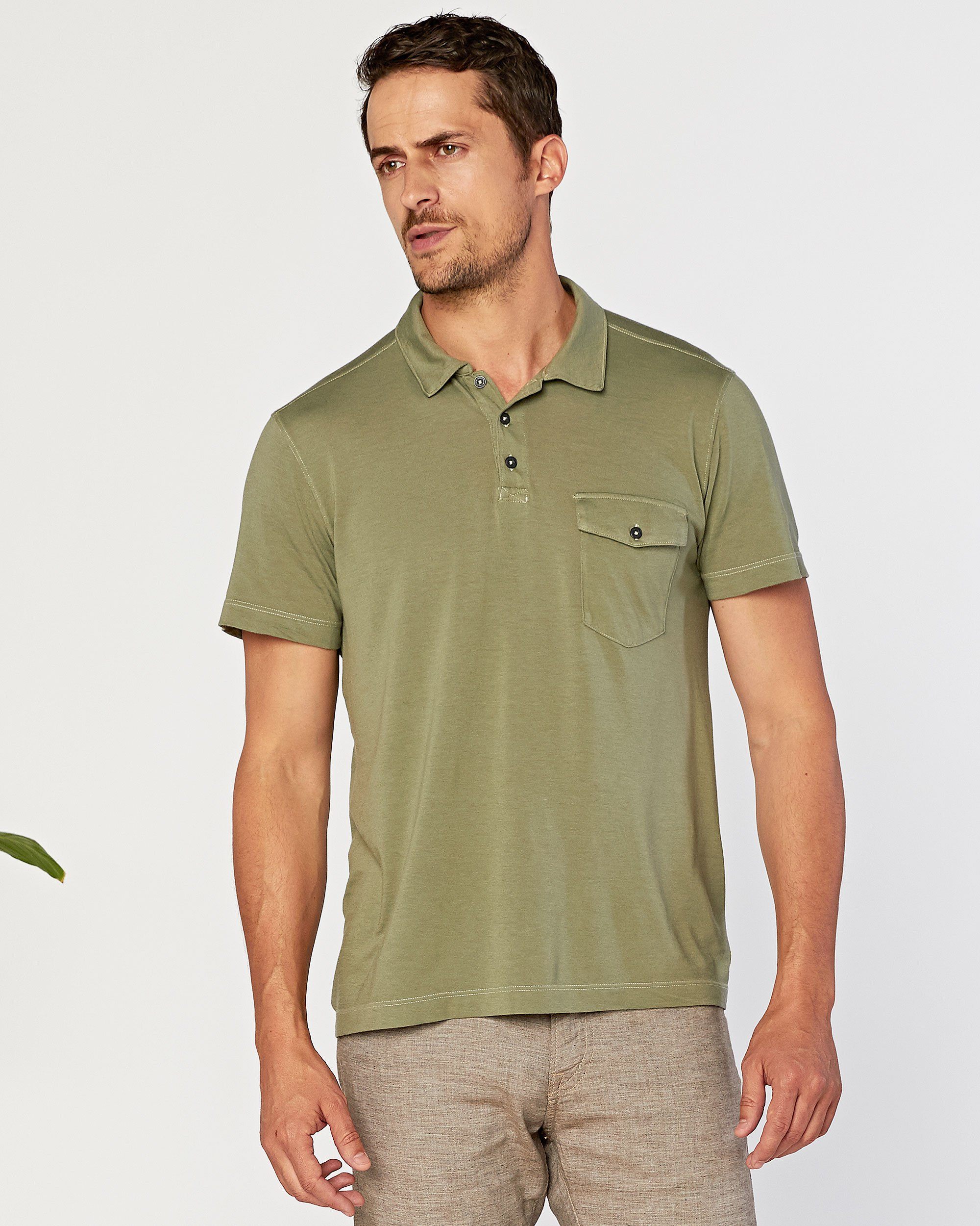 Spicoli Short Sleeve Polo – Agave Denim