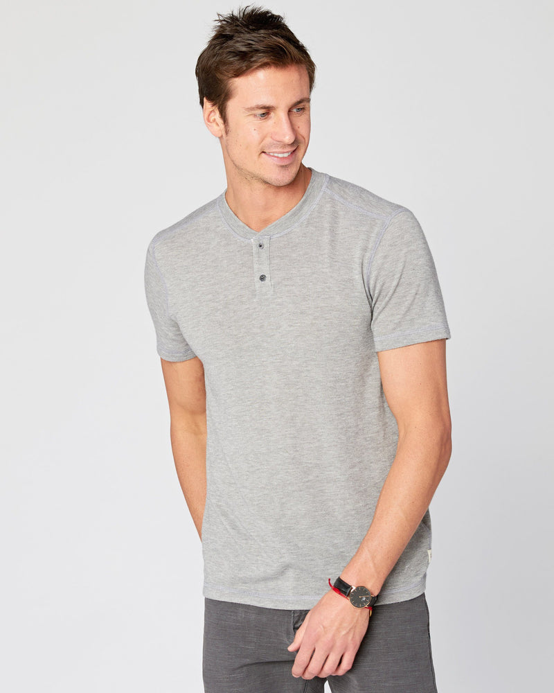 Crane Short Sleeve Henley – Agave Denim