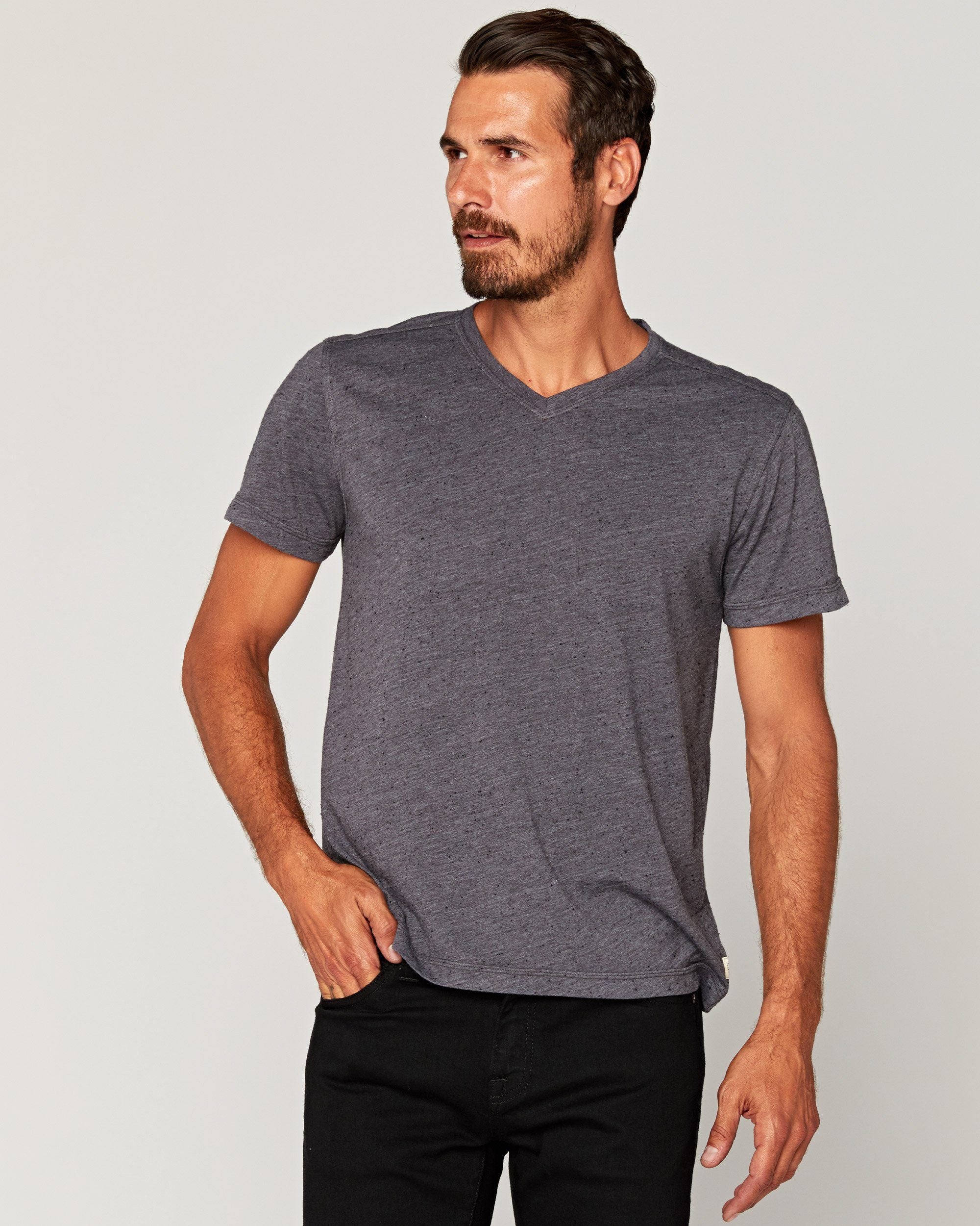 California V Neck Tee – Agave Denim