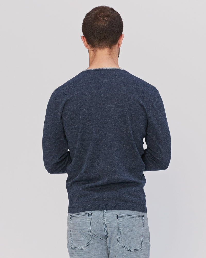 Fin Supima Long Sleeve Vee – Agave Denim