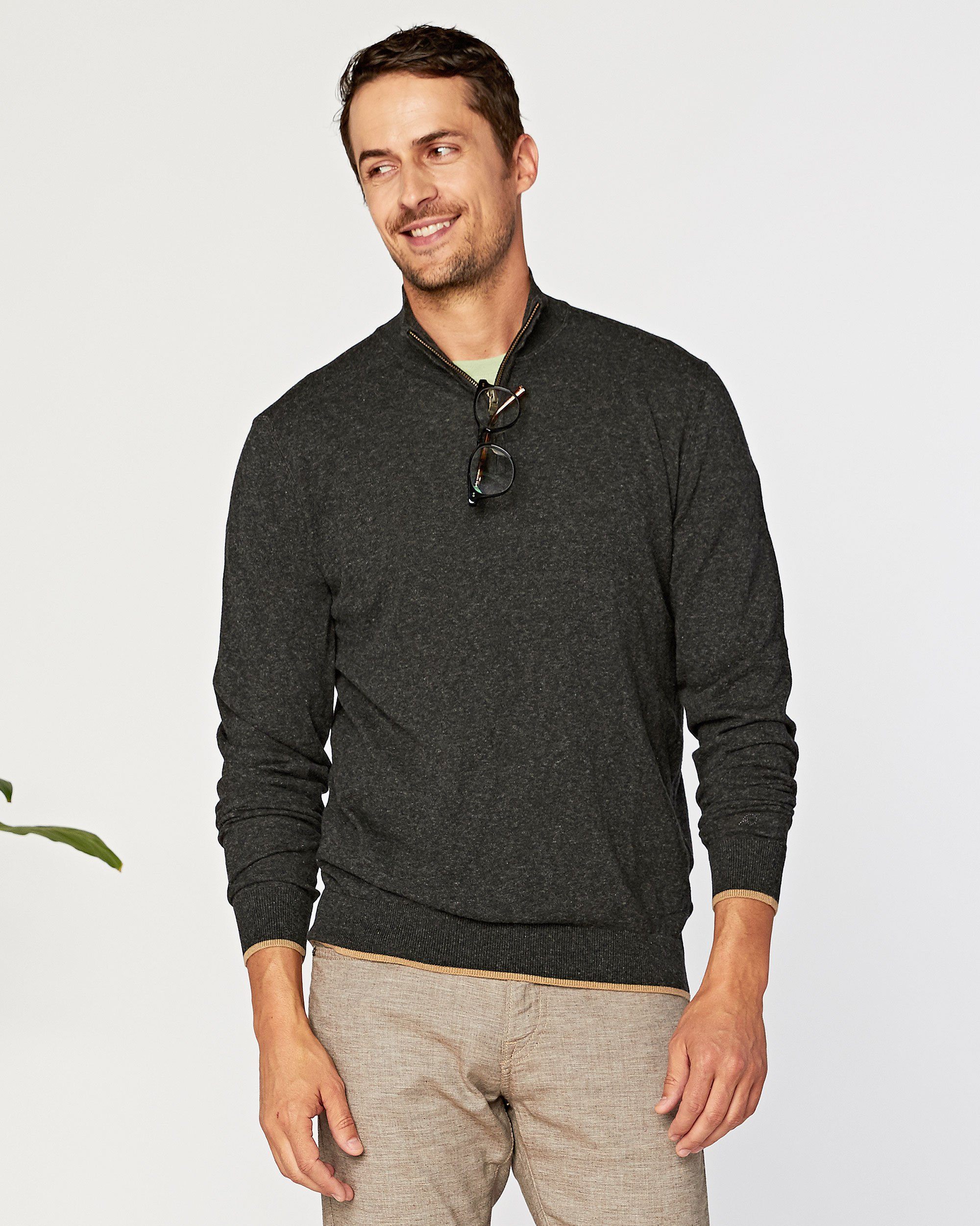 Latitude Supima 1/4 Zip – Agave Denim