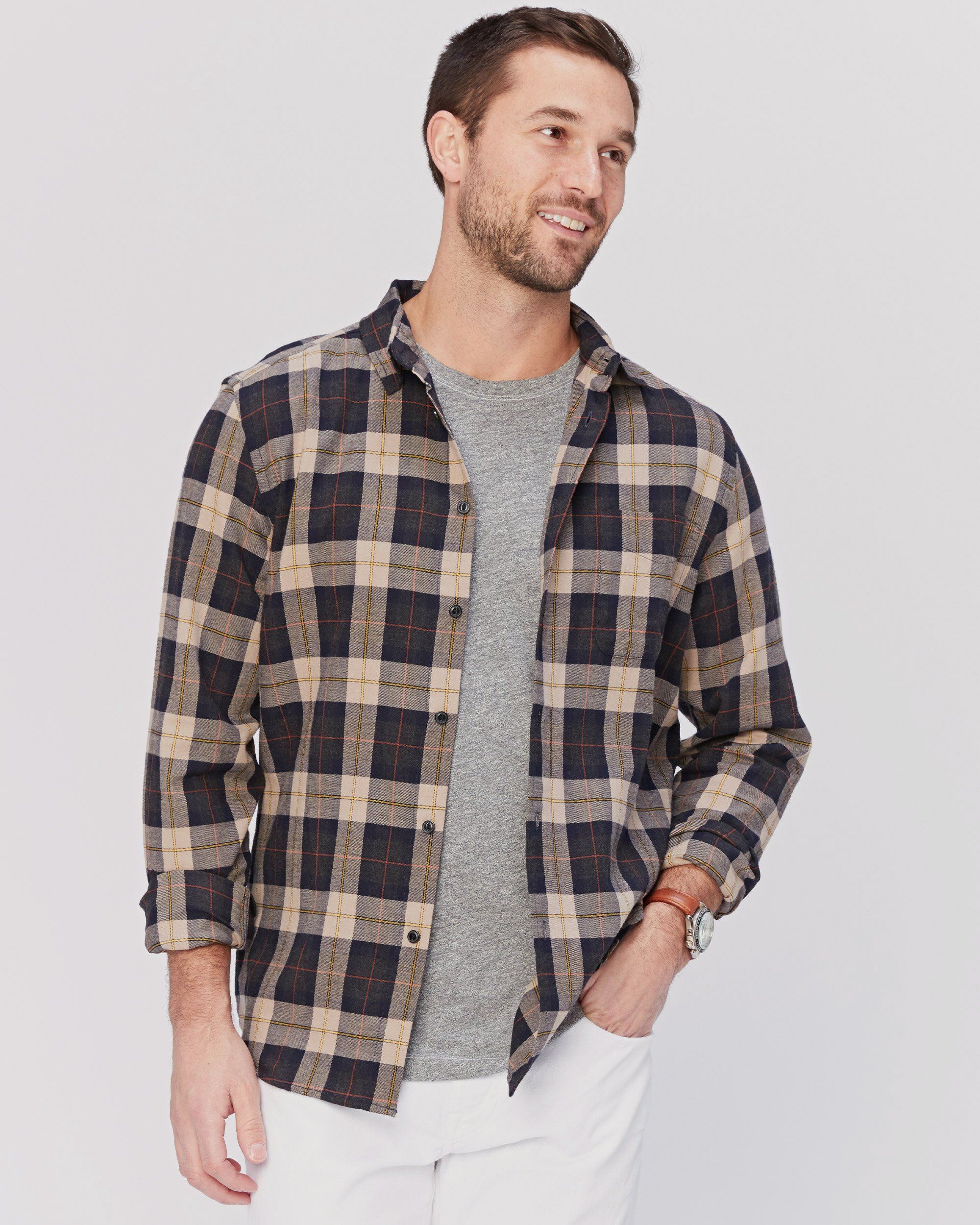 Hartley Plaid Button Up – Agave Denim