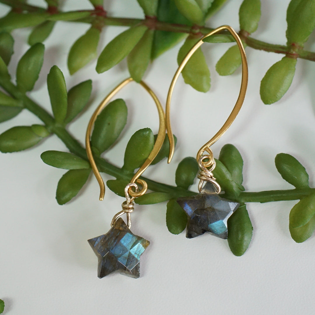 Star Labradorite Earrings