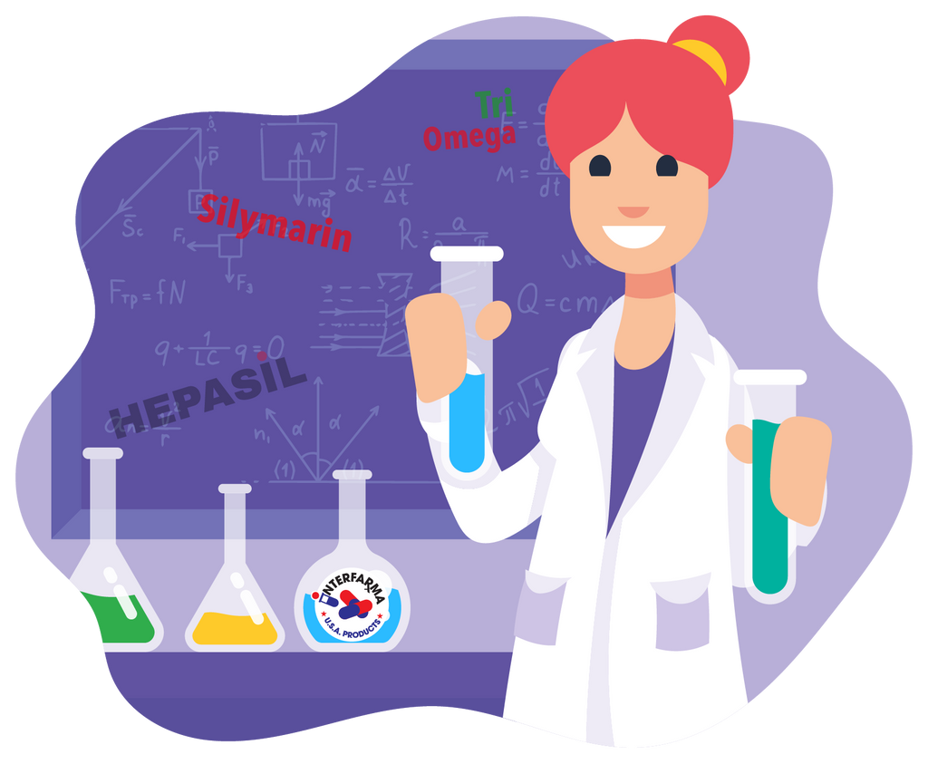 illustration of lab technician