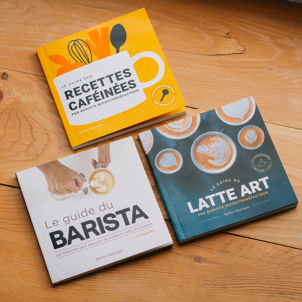 Trio de livres barista