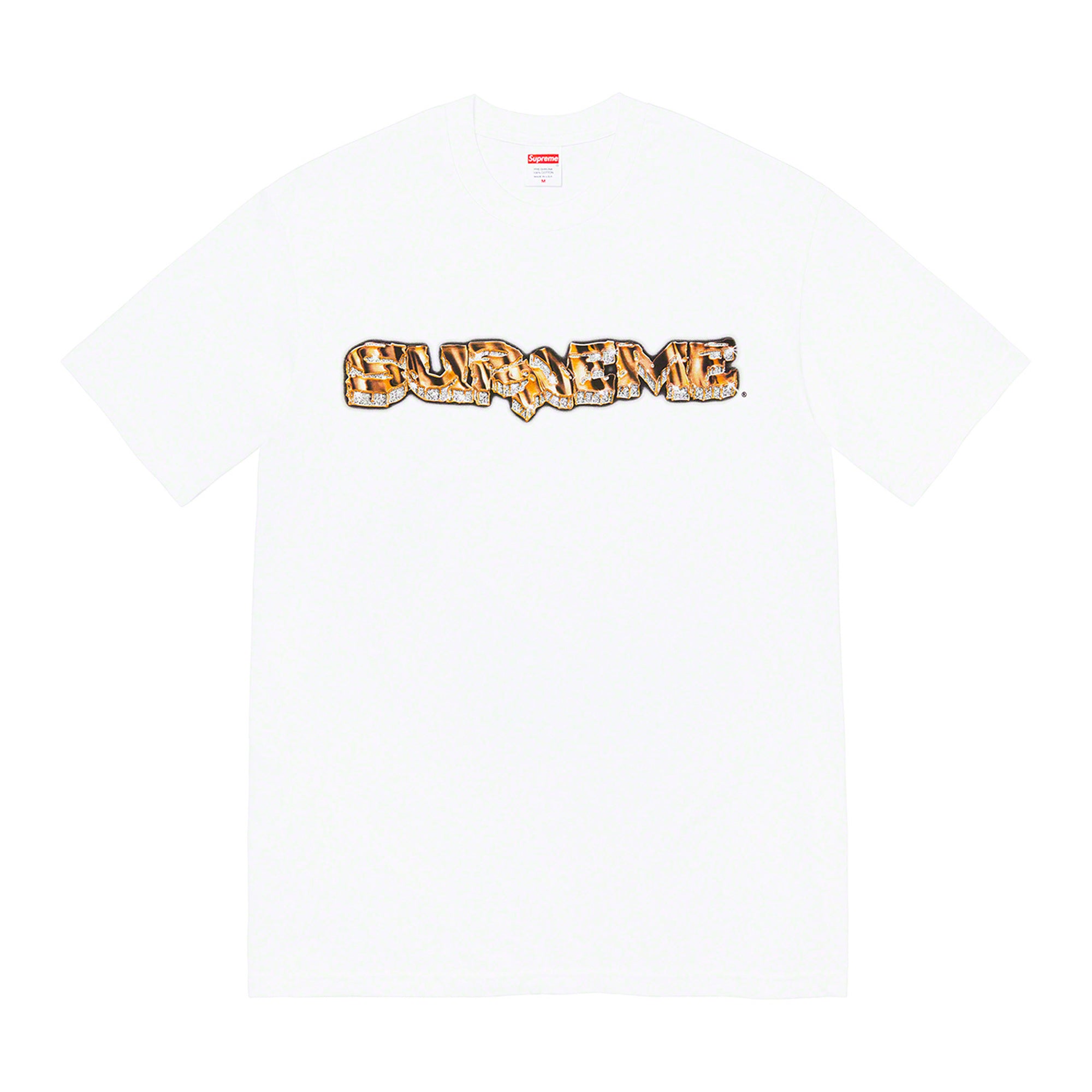 Supreme Swarovski Box Logo Tee White | PLUS