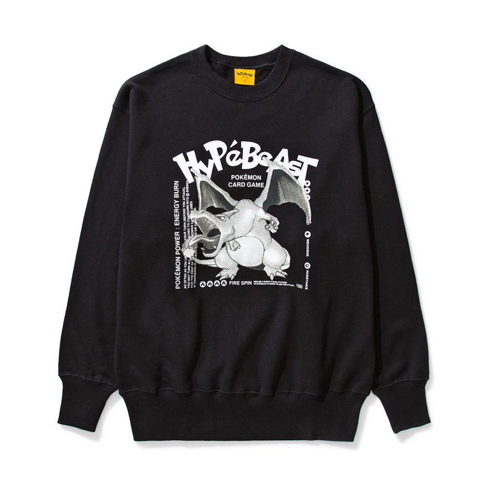 Hypebeast X Pokemon Charizard Crewneck Black | PLUS