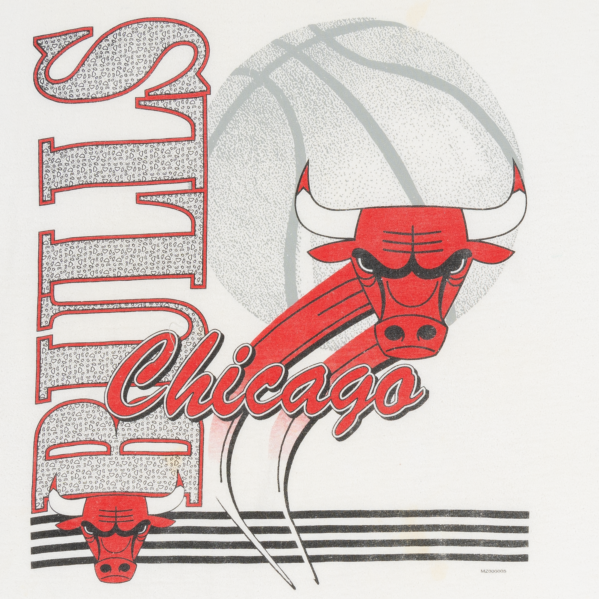 Chicago Bulls True Fan Sportswear 90s NBA Tee White-PLUS