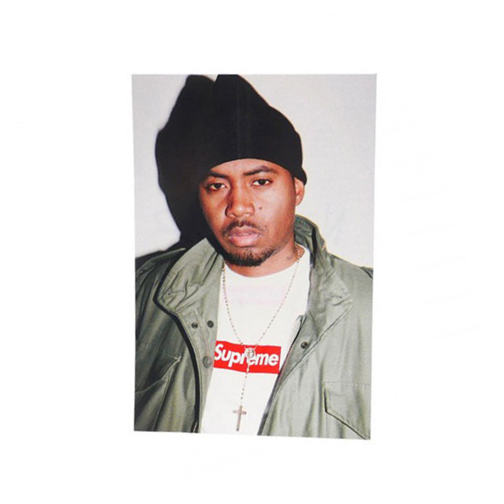 NIGO Poses for Supreme in Camo Box Logo Hoodie