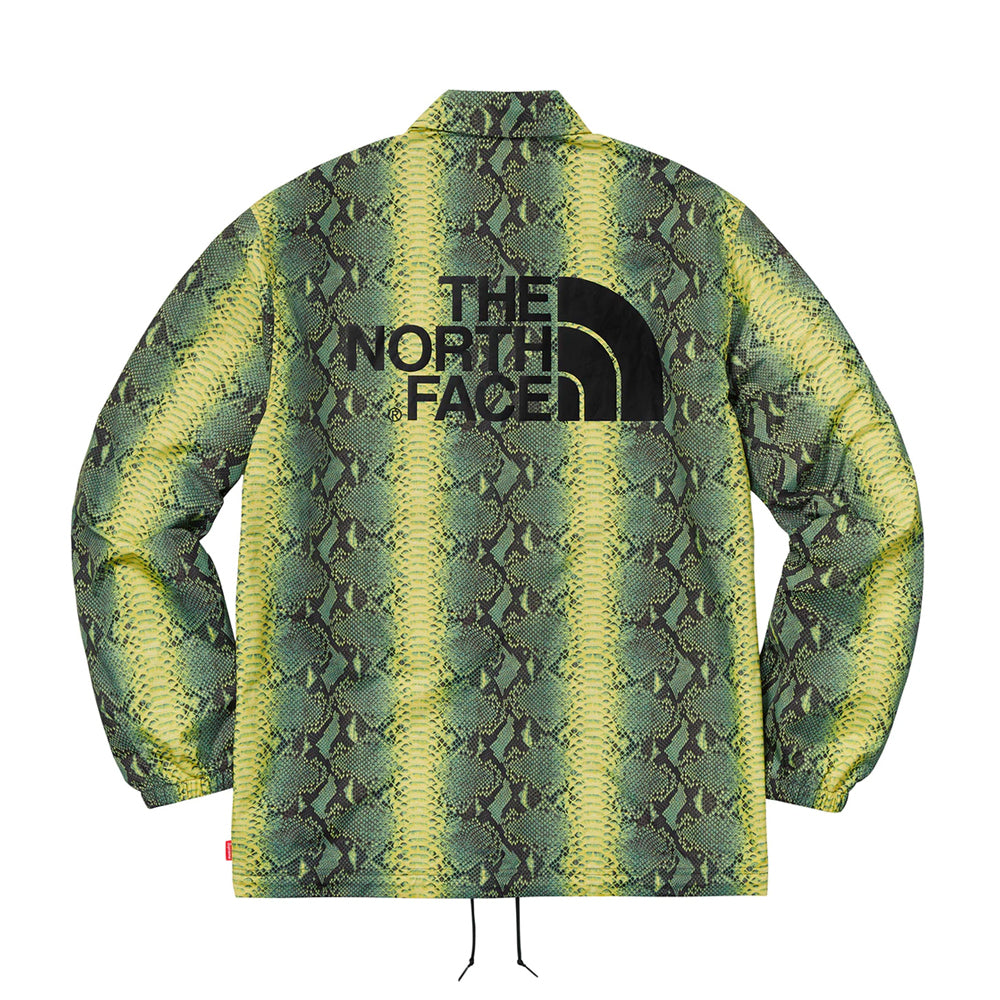 Supreme The North Face Snakeskin Taped Seam Coaches Jacket Green