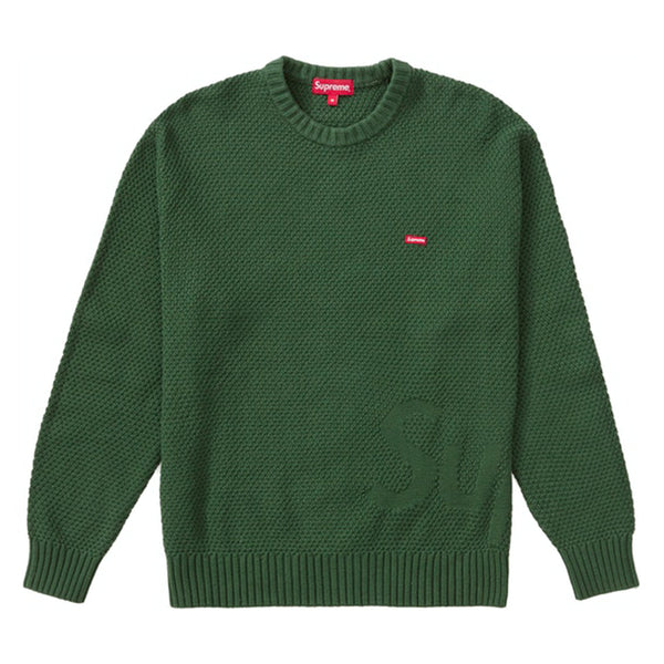 Supreme Textured Small Box Sweater Green | PLUS