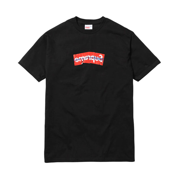 Supreme Comme Des Garcons SHIRT Box Logo Tee Black | PLUS