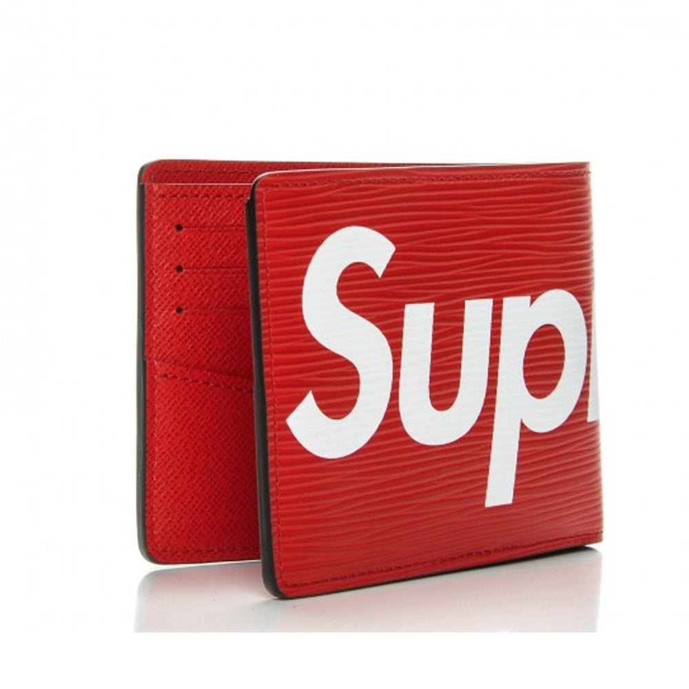 Louis Vuitton x Supreme Slender Wallet Epi Red – Plus