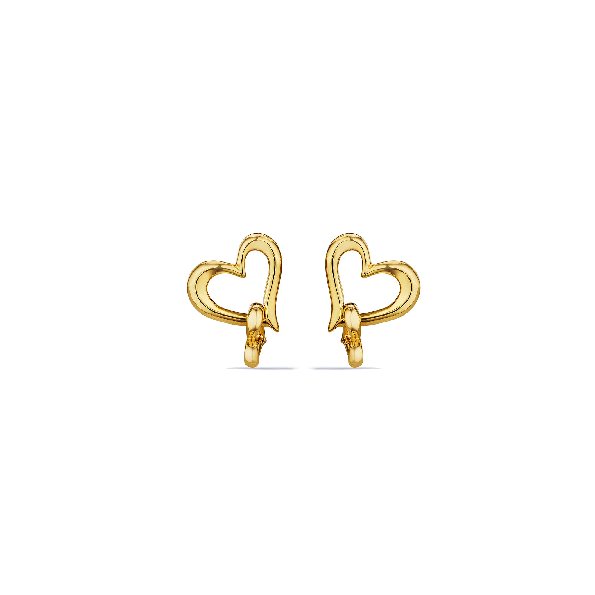 Judith Ripka Eros Heart Hoop Earrings - Sterling Silver Hoop, Earrings -  JRK33645