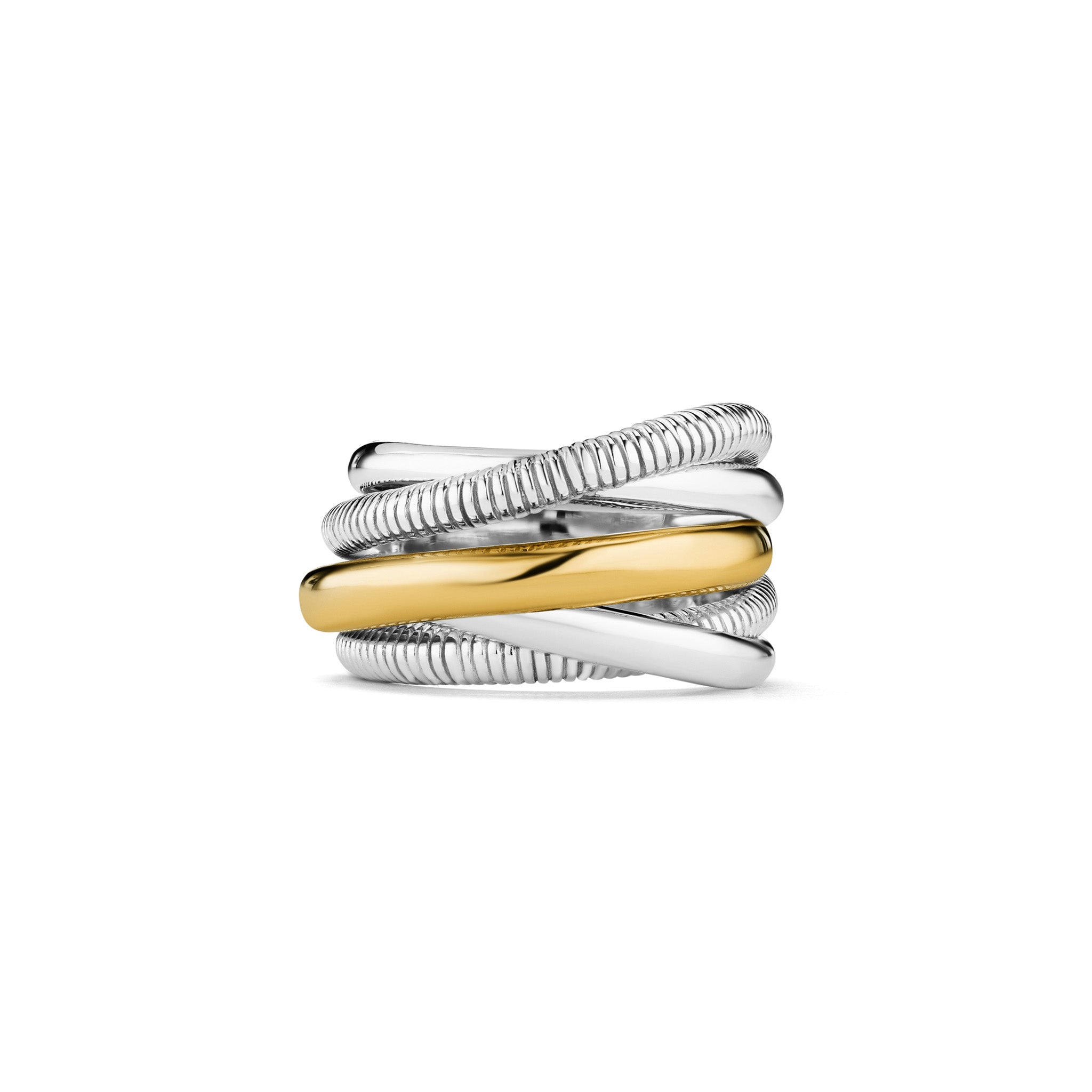 Image of Eternity Five Band Highway Ring with 18K Gold