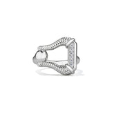 Vienna Stirrup Ring with Diamonds