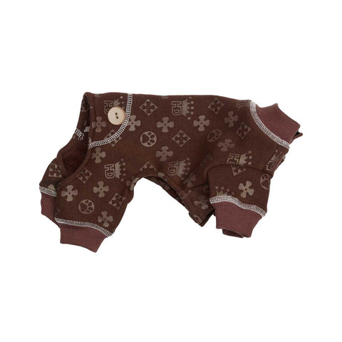 HD Crown Brown Long Johns Dog Pajamas