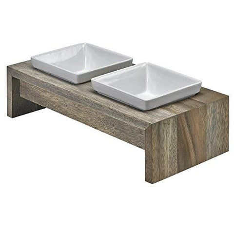 Pets Stop Pets Stop RDB14-XL Tray Top Elevated Dog Bowl - Extra
