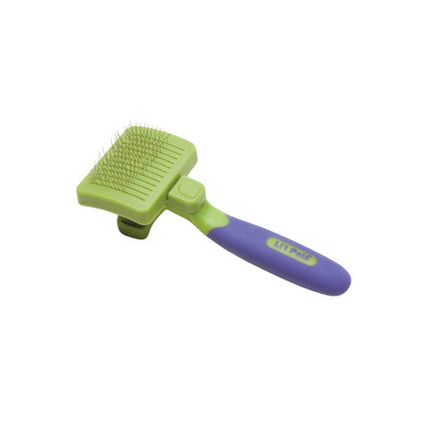 Kong ZoomGroom Brush for Dogs and Puppies, Blue, M/L