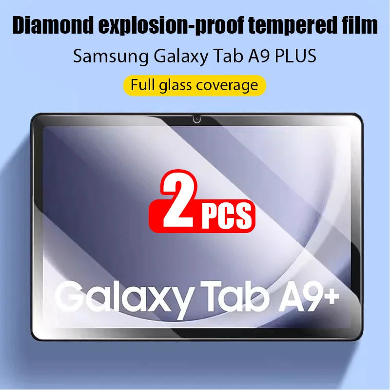 2PCS HD Scratch Proof 11" Tempered Glass Screen Protector for Samsung Galaxy Tab A9 Plus