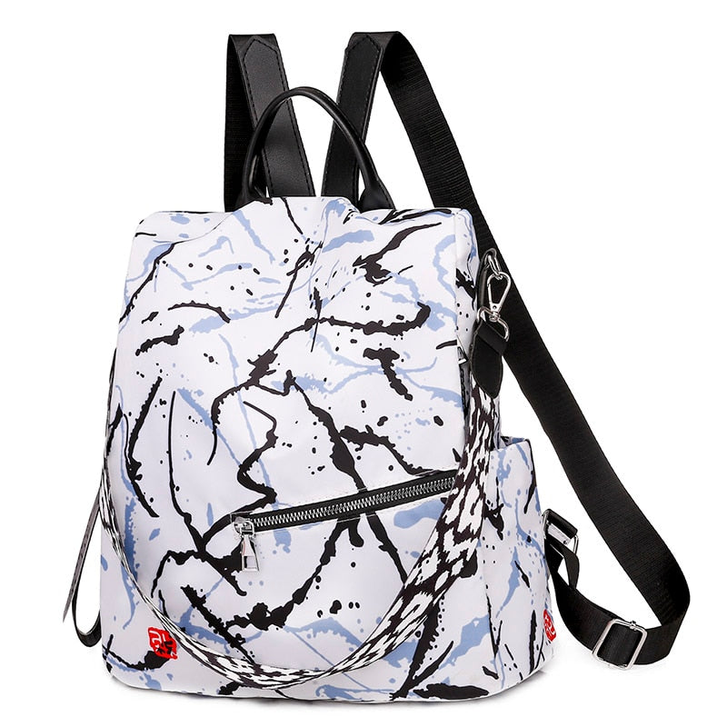 Waterproof Oxford Women Backpack Fashion Anti-theft Women Backpacks Print School Bag High Quality La