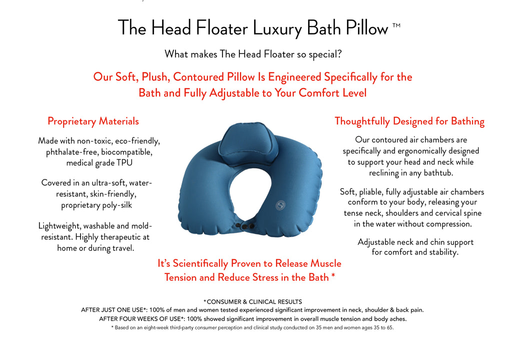 The Head Floater™ Luxury Bath Pillow 100 Senses 