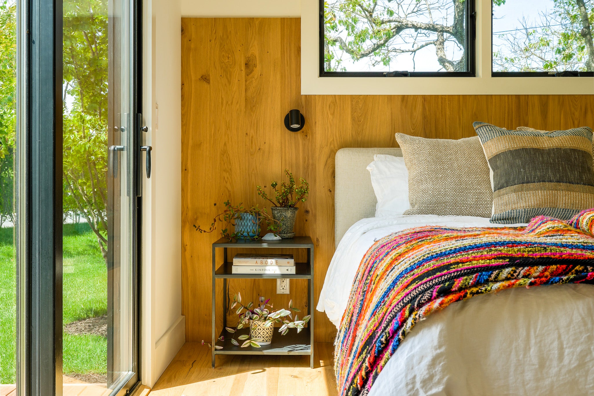 Studio MTK used Shell wood flooring on walls of this Montauk surfhouse