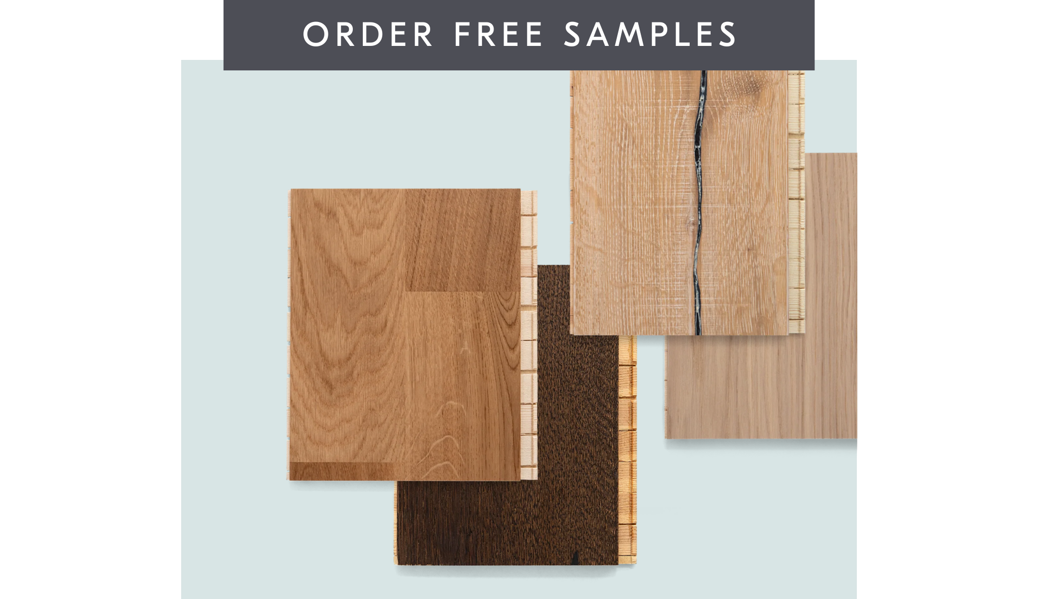 Order free hardwood floor samples by Stuga