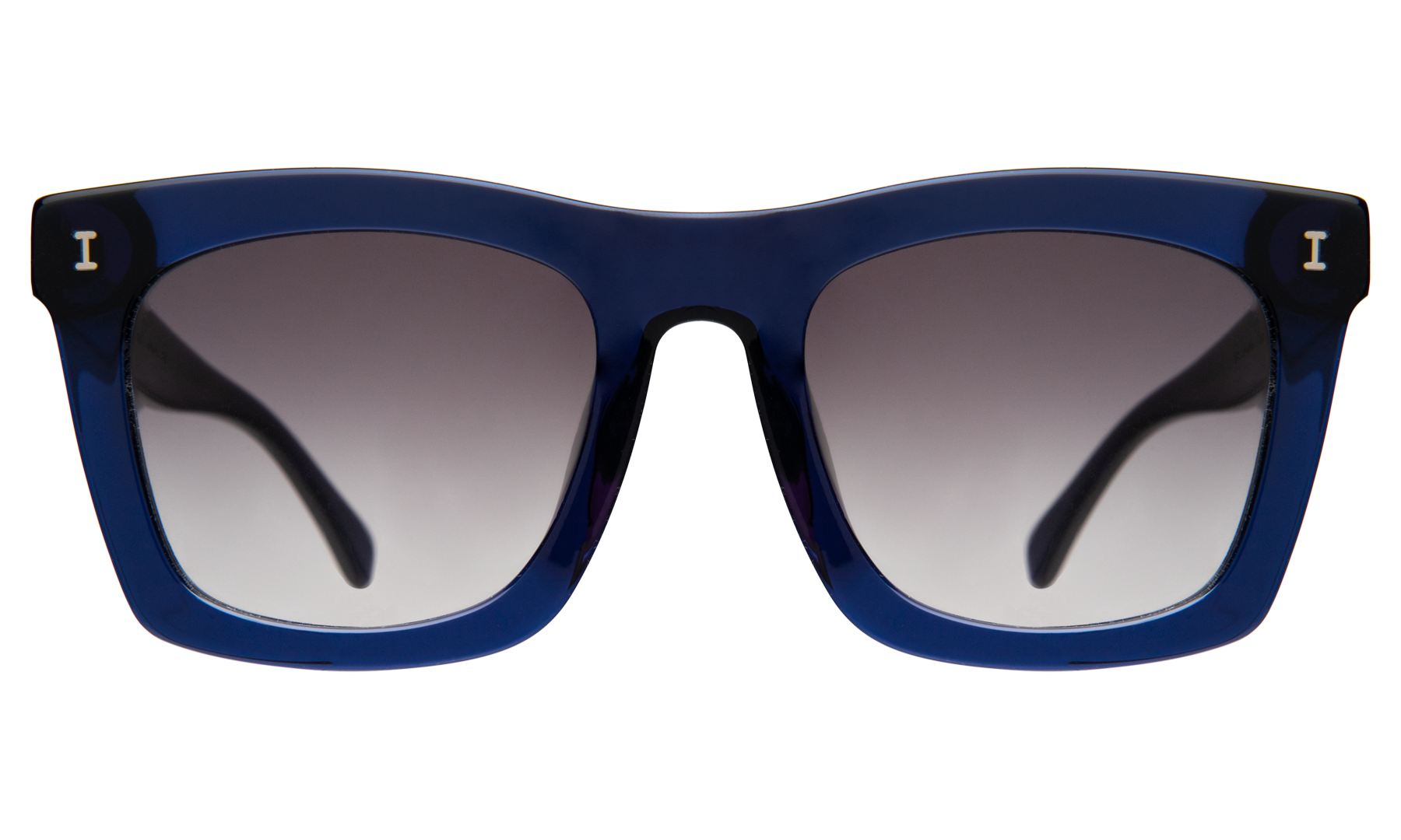 illesteva Charleston Sunglasses in Navy/Grey Flat Gradient
