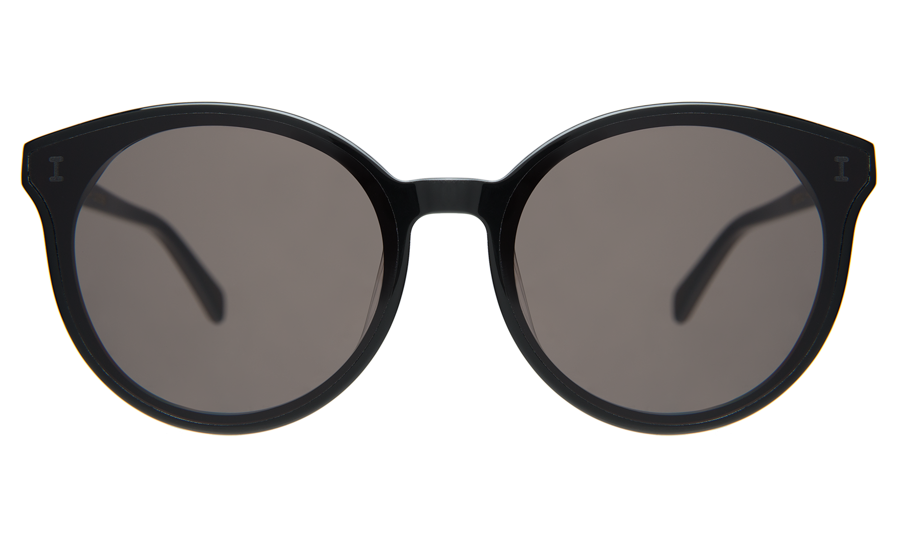 illesteva Helen Sunglasses in Black/Grey Flat