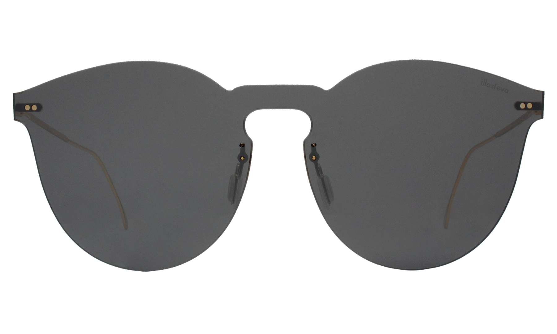 illesteva Leonard II Mask Sunglasses in Grey/Grey