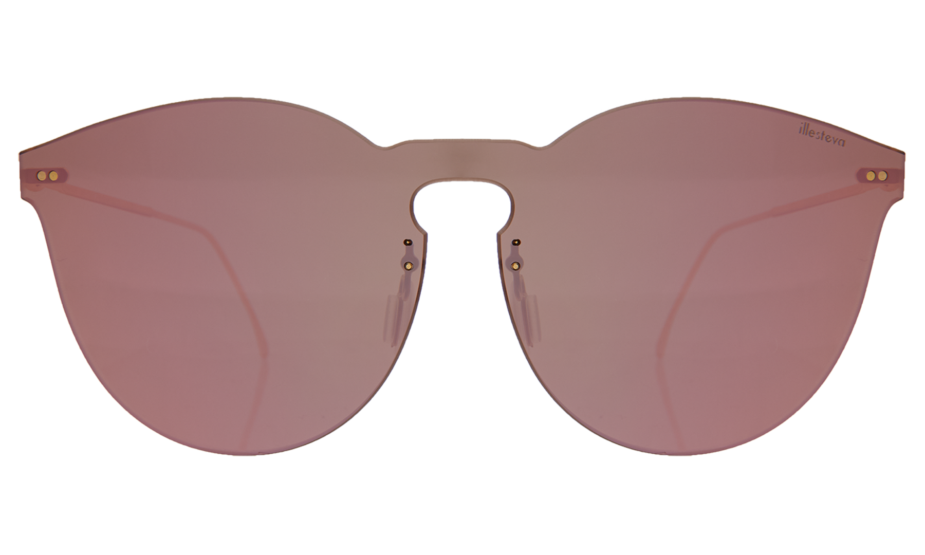 illesteva Leonard II Mask Sunglasses in Bright Rose/Bright Rose