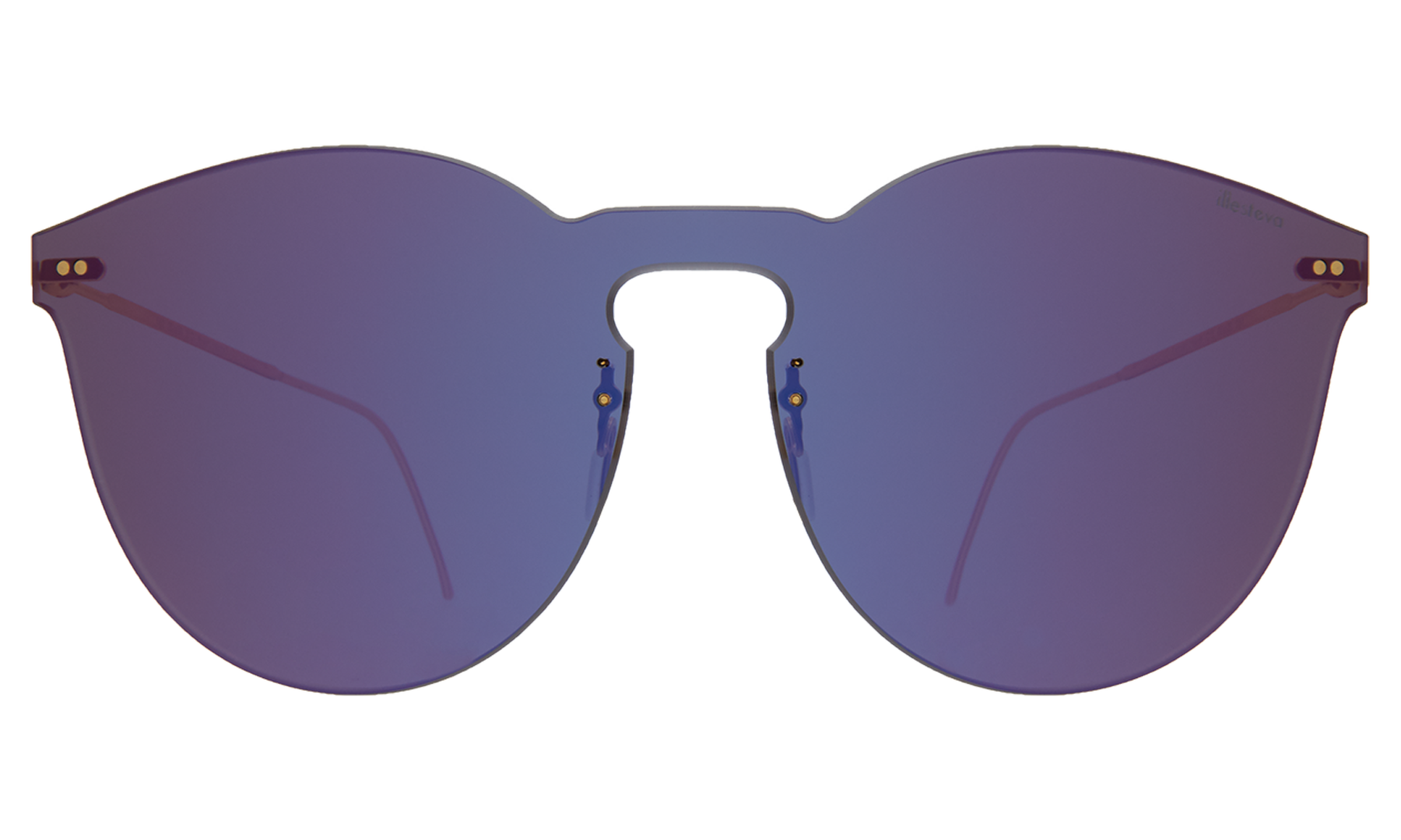 illesteva Leonard II Mask Sunglasses in Berry/Berry