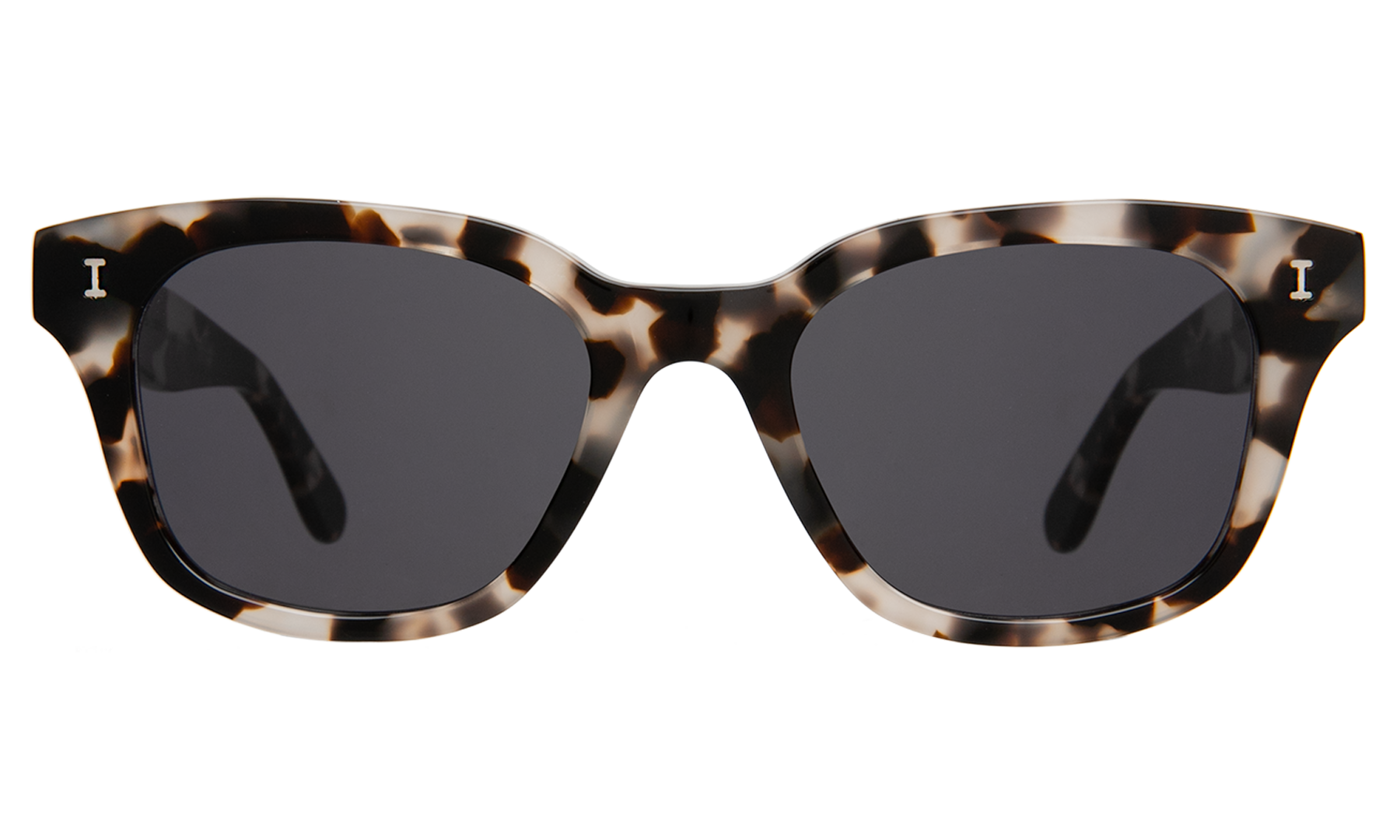 illesteva Melrose Sunglasses in White Tortoise/Grey Flat