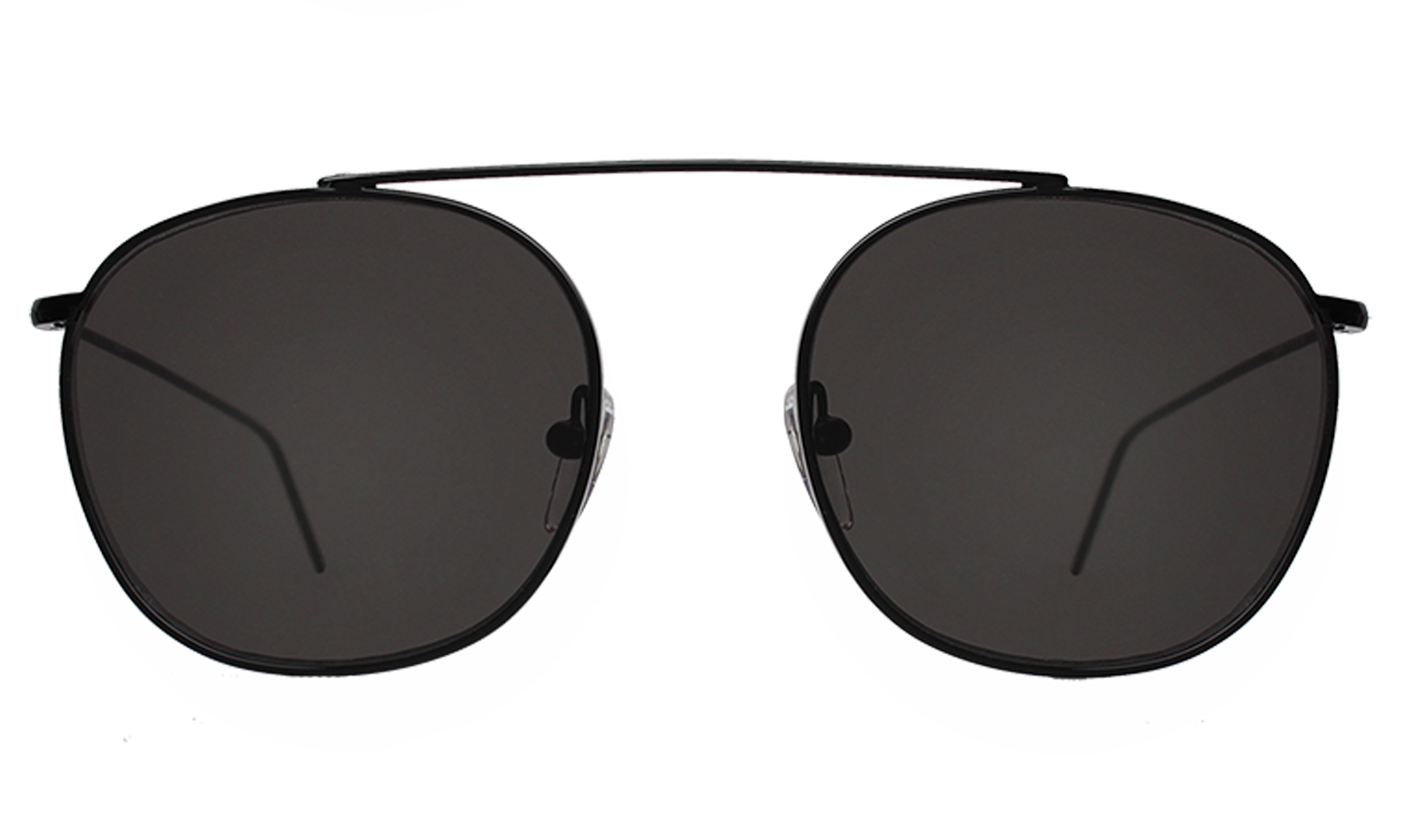 illesteva Mykonos II Sunglasses in Black/Grey Flat