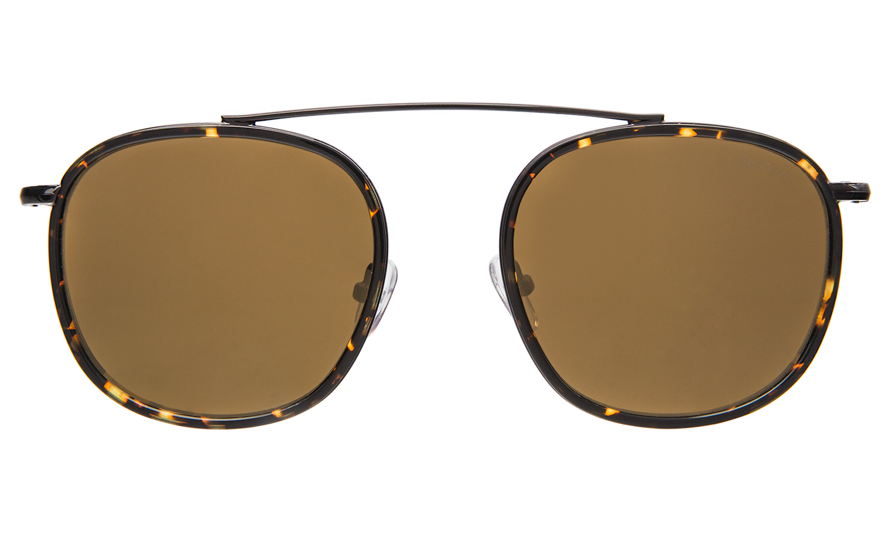 illesteva Mykonos Ace Sunglasses in Flame/Black/Gold Flat Mirror