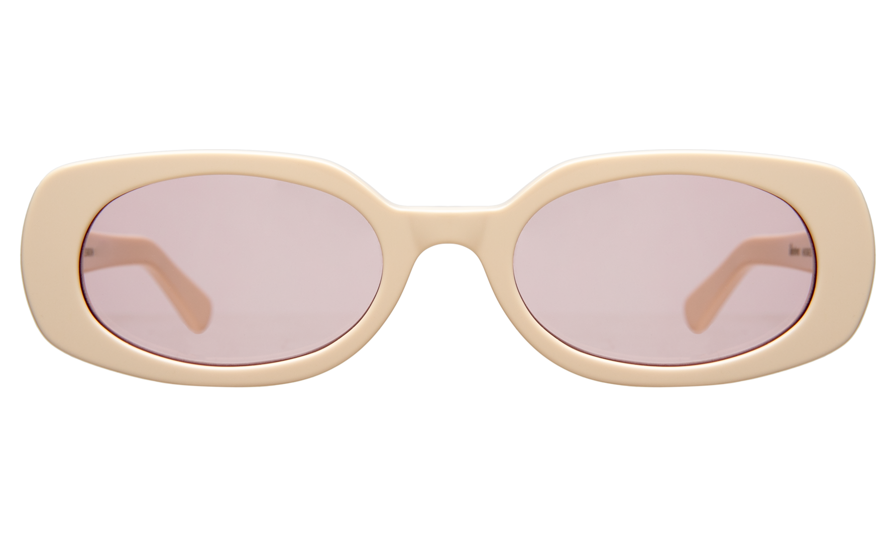 illesteva Shirley Sunglasses in Cream/Dusty Pink See Through