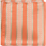 O2 PS - Orange with stripes - Matching Pocket Square