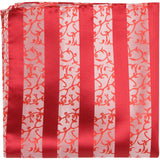 R1 PS - Red with decorative stripe - Matching Pocket Square