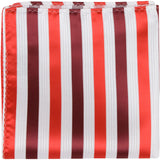 R8 PS - Red with white stripes - Matching Pocket Square
