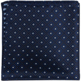 B9 PS - Navy with squares - Matching Pocket Square