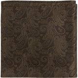 N4 PS - Brown Paisley - Matching Pocket Square