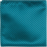 B22 PS - Teal with Black Stripes - Matching Pocket Square